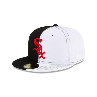 Chicago White Sox Gorra | New Era MLB Split Crown 59fifty Fitted Cap Mexico - Negros